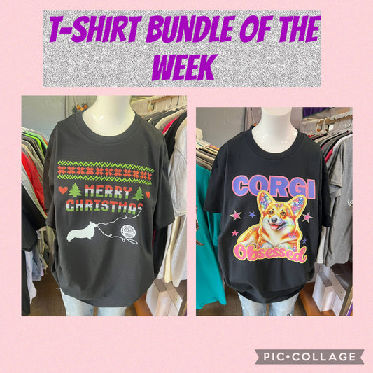 Corgi shirt bag bundle  ( two T-shirts)