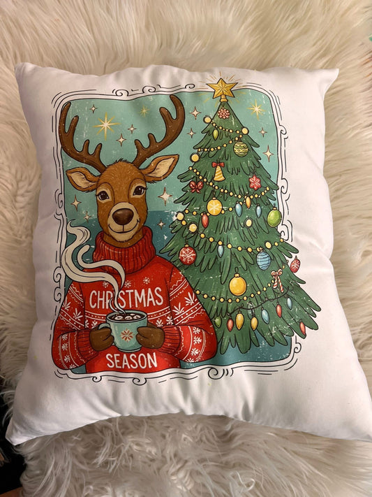 Christmas pre-stuffed pillow roughly 15.7 x 15.7 inches ￼￼