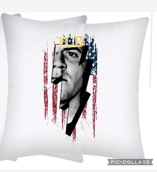 Kenzie Morrison stuffed roughly 16 x 16“ pillow