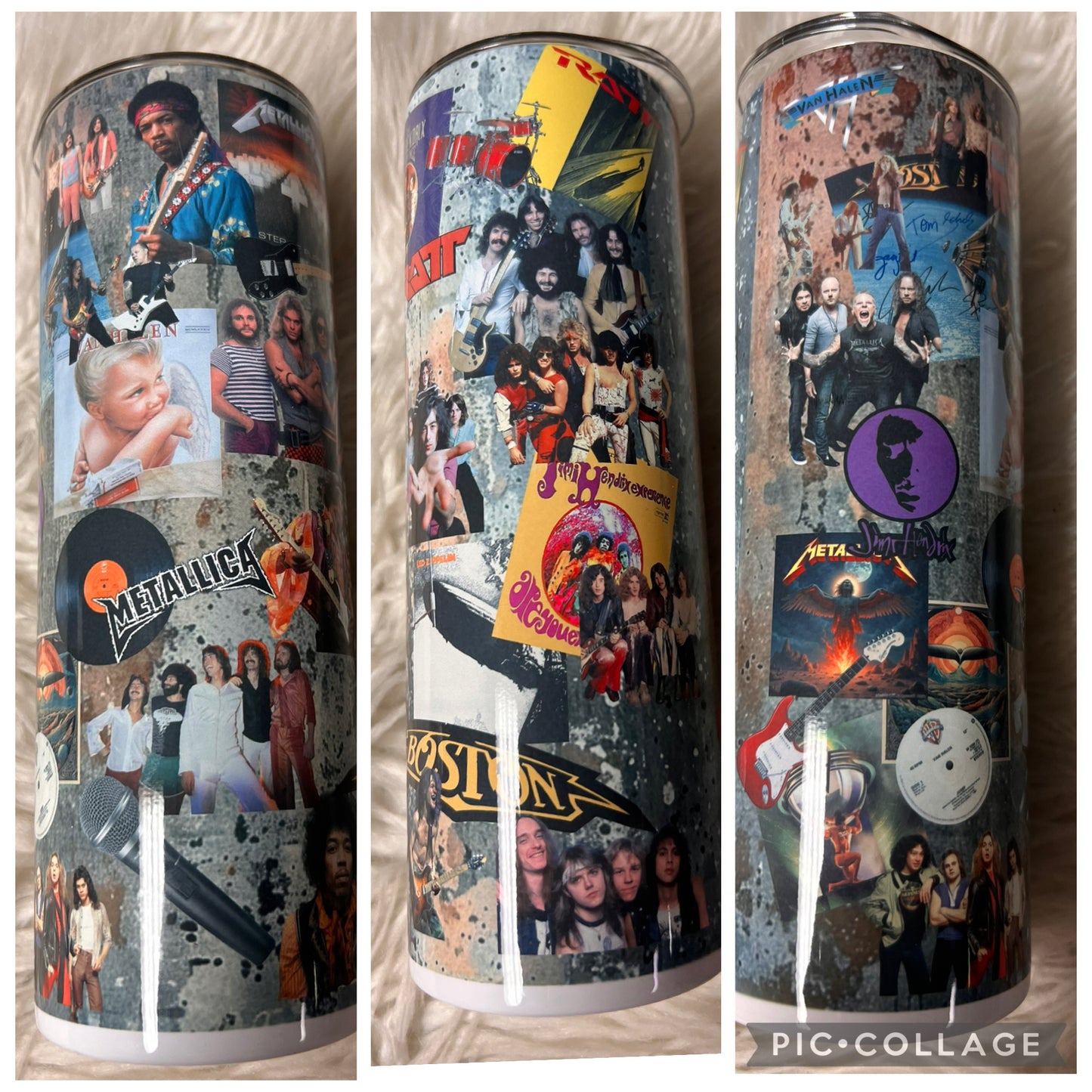 20 ounce metal Tumblr rock and roll