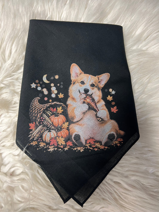 New dog bandanna corgi thanksgiving