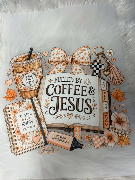 New DTF Jesus and coffee ￼