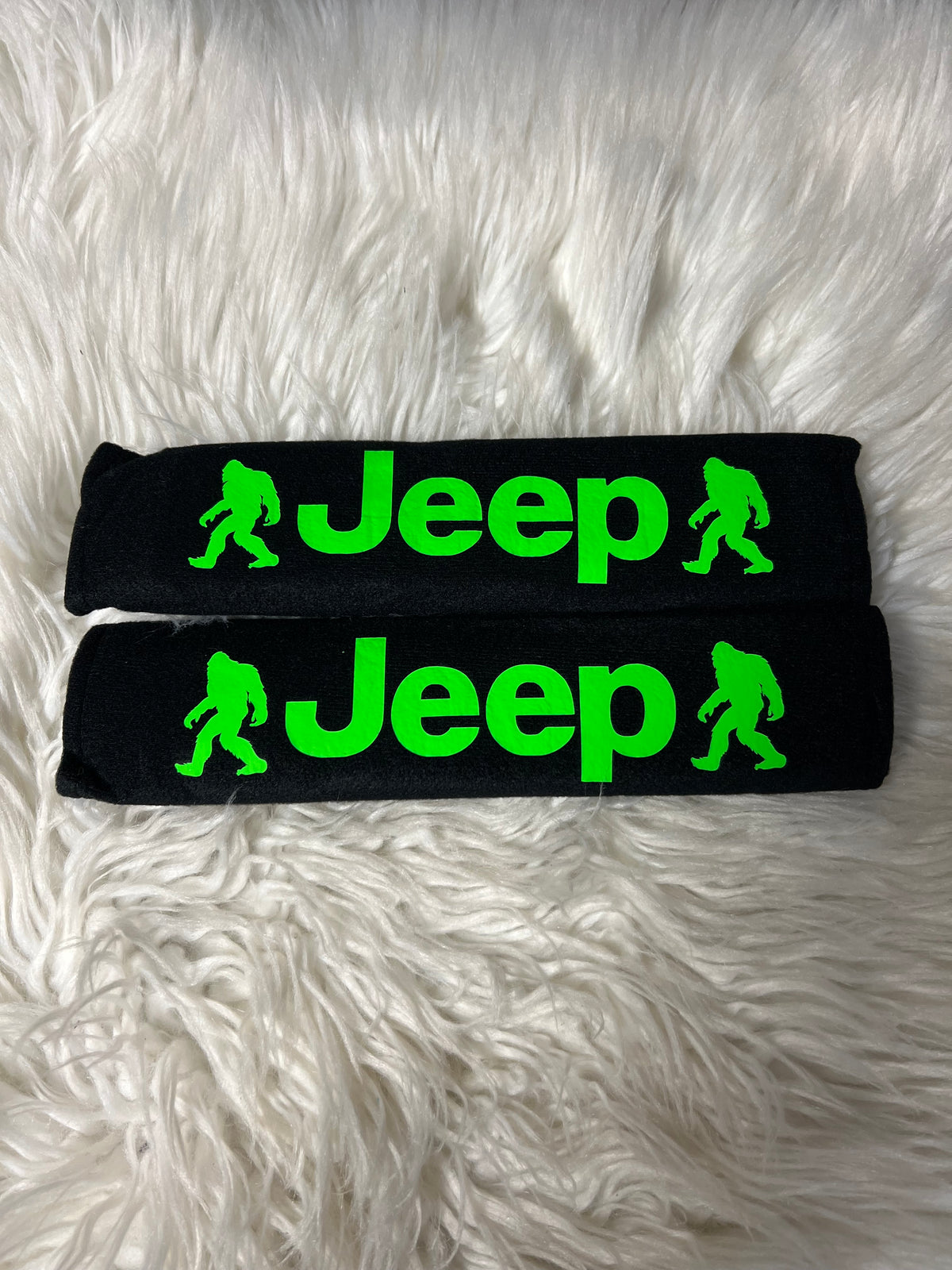 New seatbelt covers neon green