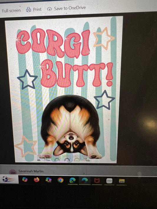 New DTF corgi