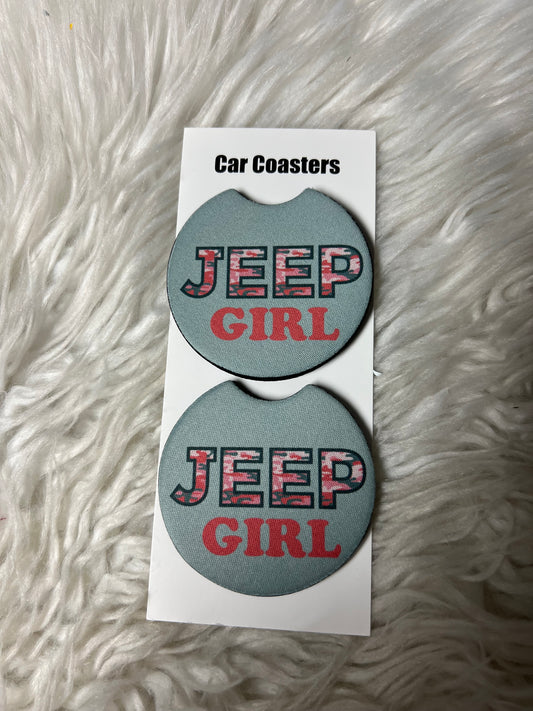 Car  coasters pink camo