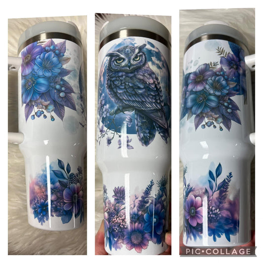 Brand new 40 ounce stainless steel Tumblr with handle  with plastic straw