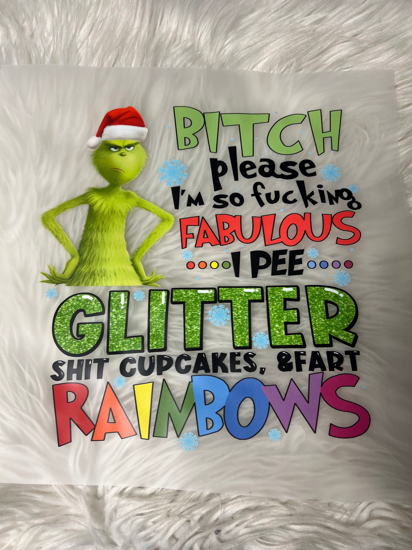 New DTF Christmas  Pee glitter Shit cupcakes, heart rainbows ￼