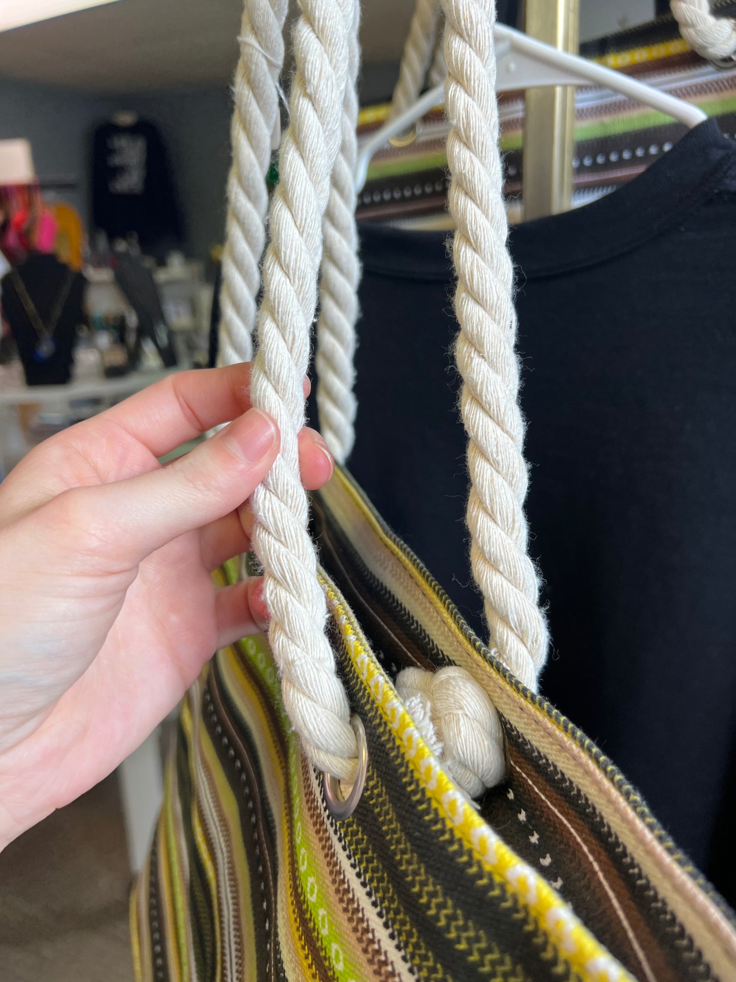 Brand new multicolored  rope tote bag