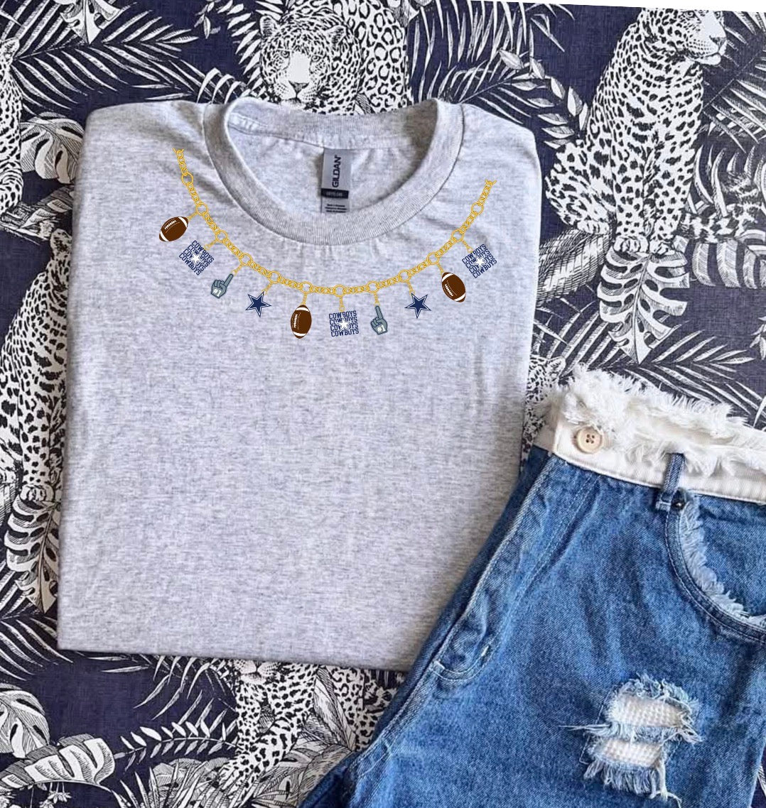 unisex football top charm necklace