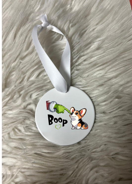 New Christmas ceramic ornament corgi Triblend