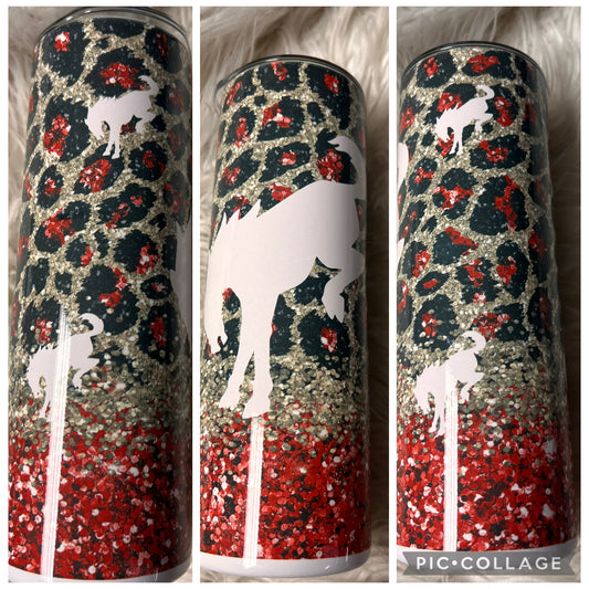 Red 20 ounce metal Tumblr