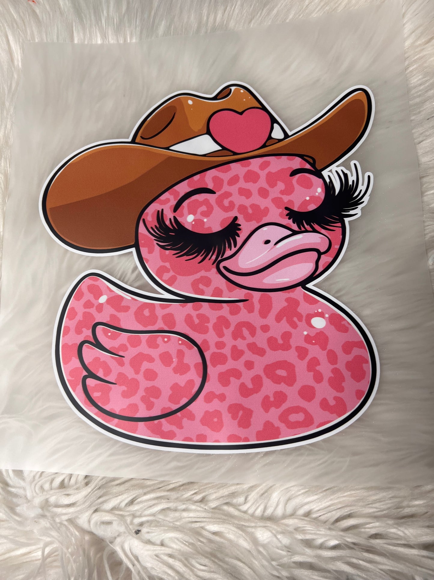 New unisex pink leopard duck