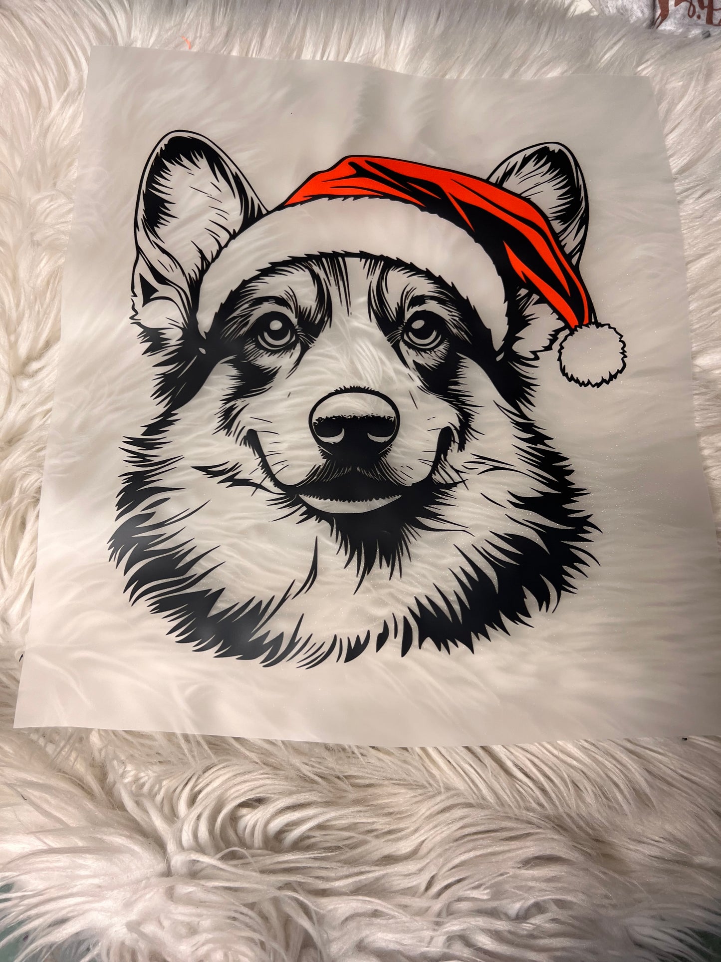 New DTF Christmas corgi