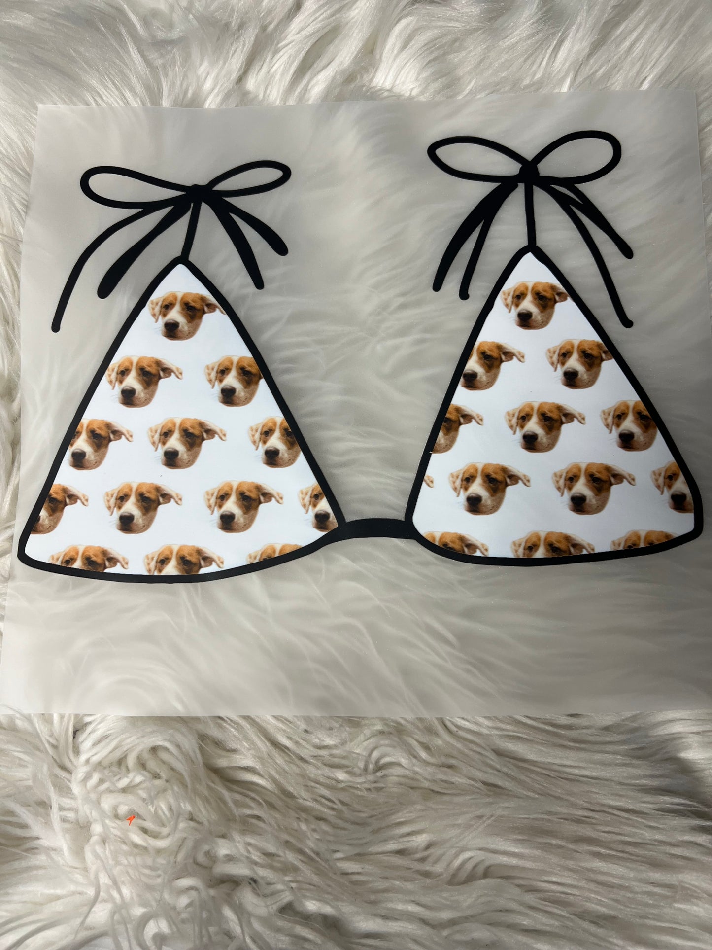 New  DTF bikini top cute dog