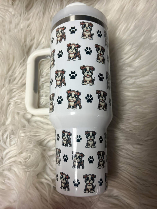 Brand new 40 ounce stainless steel Tumblr with handle  with plastic straw