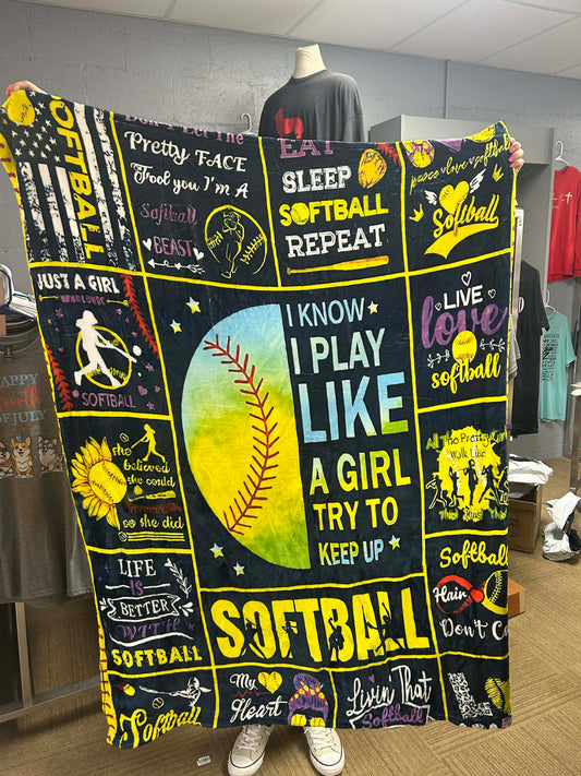 Brand new blanket 50“ x 60“ ￼ softball