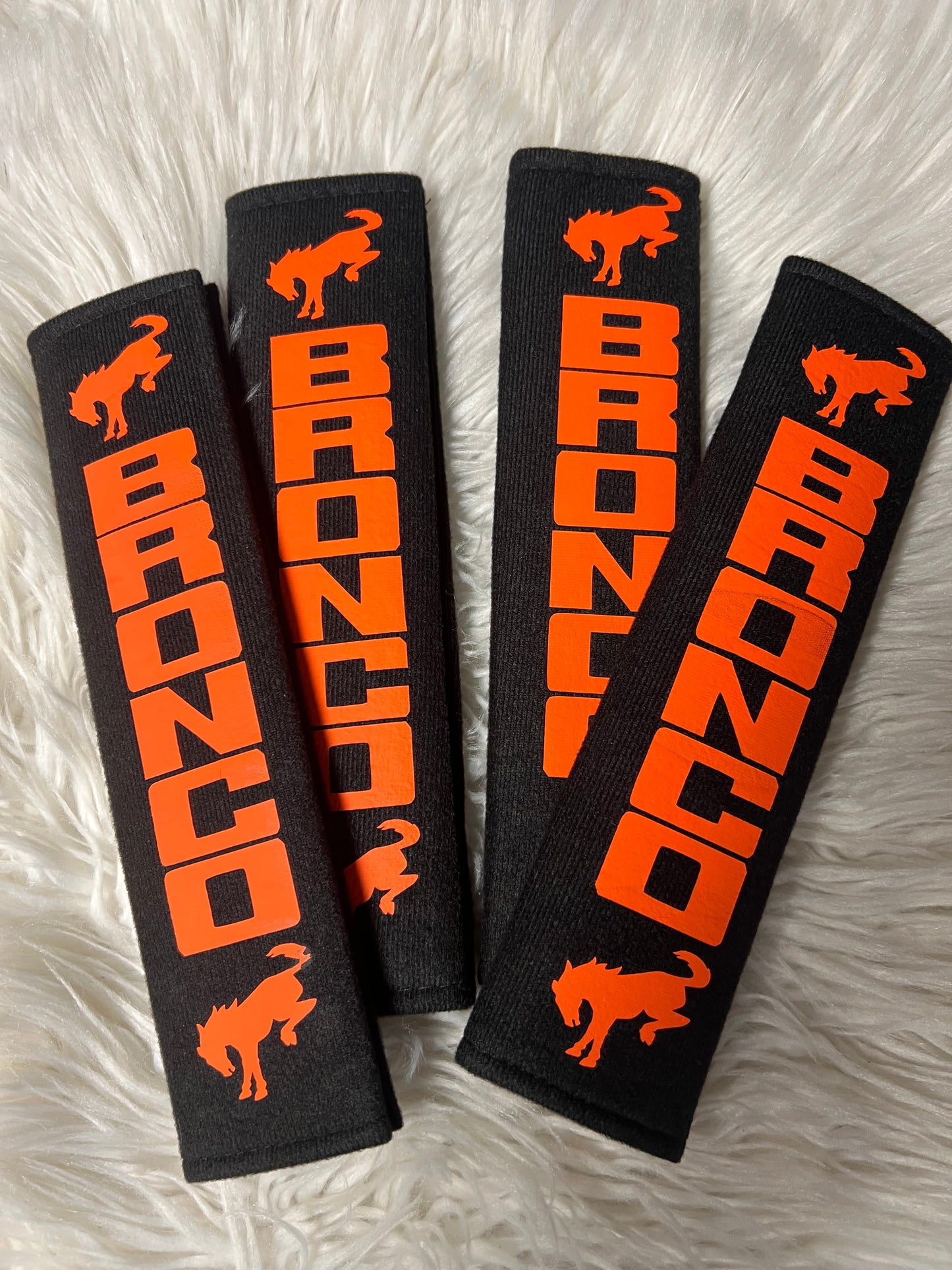 New seatbelt covers set  neon orange
