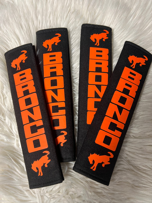 New seatbelt covers set  neon orange