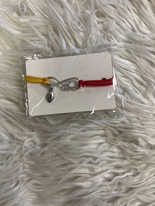 new bracelet red and yellow football charm