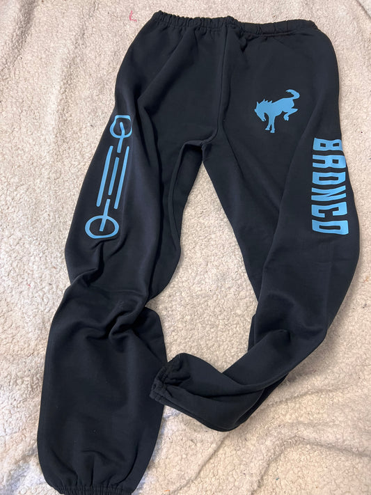 New unisex jerzees bottoms black with blue