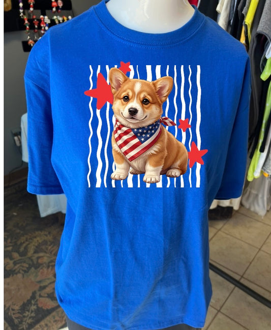 New youth unisex usa corgi