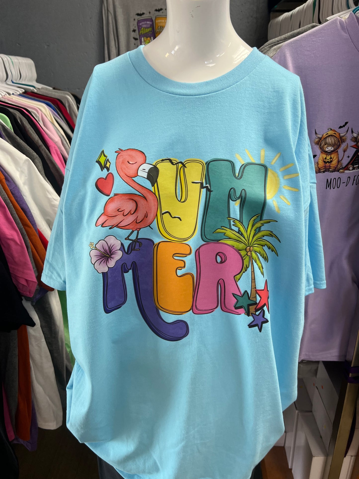 Unisex new T-shirt light blue