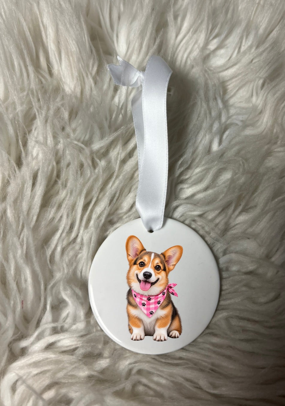 New Christmas ceramic ornament corgi