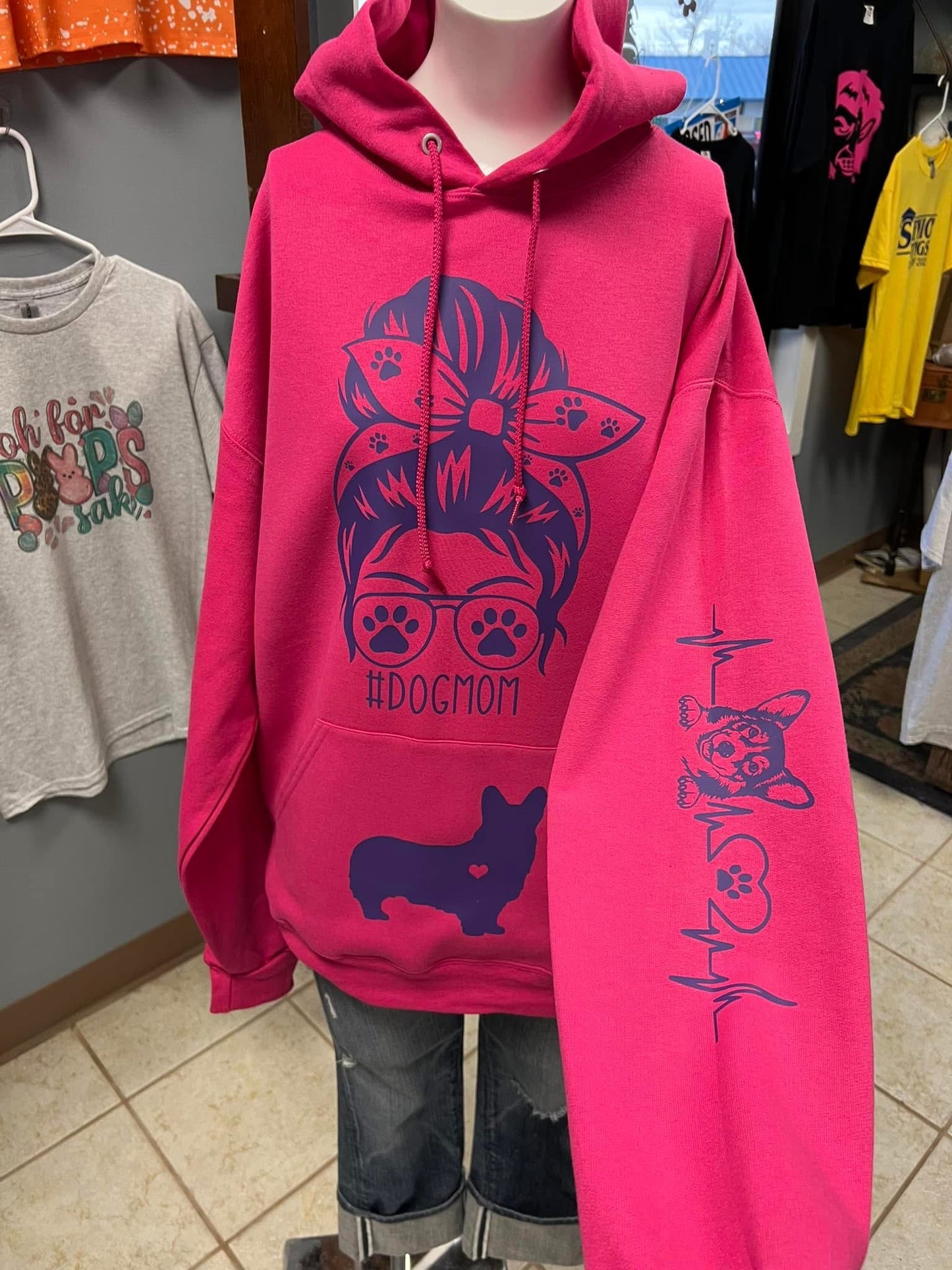 New unisex hot pink corgi