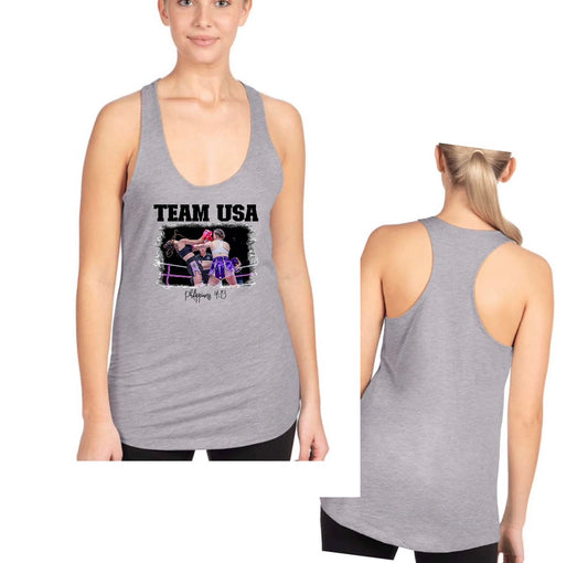 ladies next level brand Razorback tank