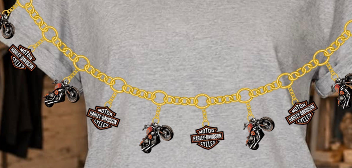unisex top charm necklace bike