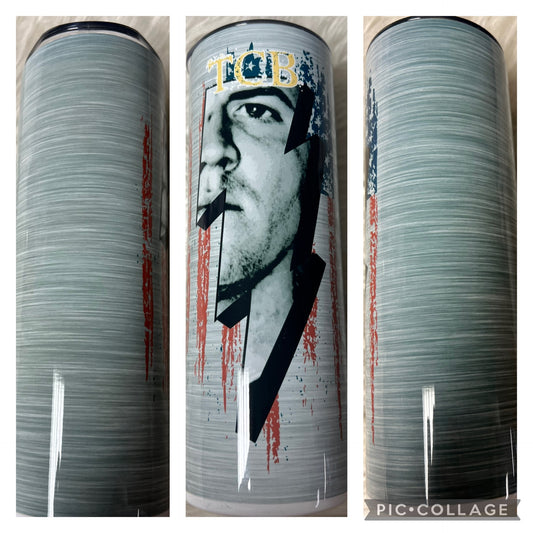 Kenzie Morrison 20 ounce metal Tumblr with straw
