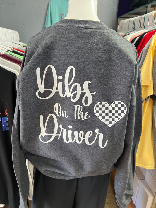 New unisex Dark Heather top dibs on the driver ￼