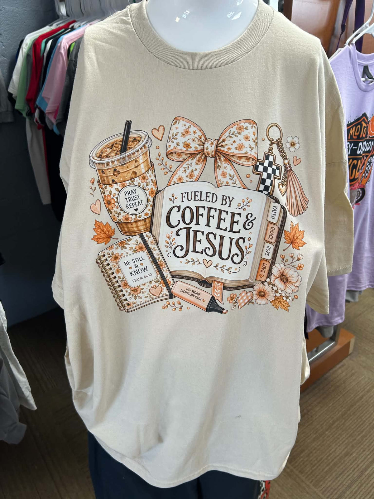 unisex top Jesus and coffee ￼