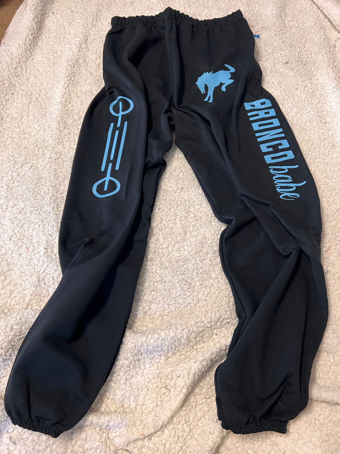 New unisex jerzees bottoms black with blue