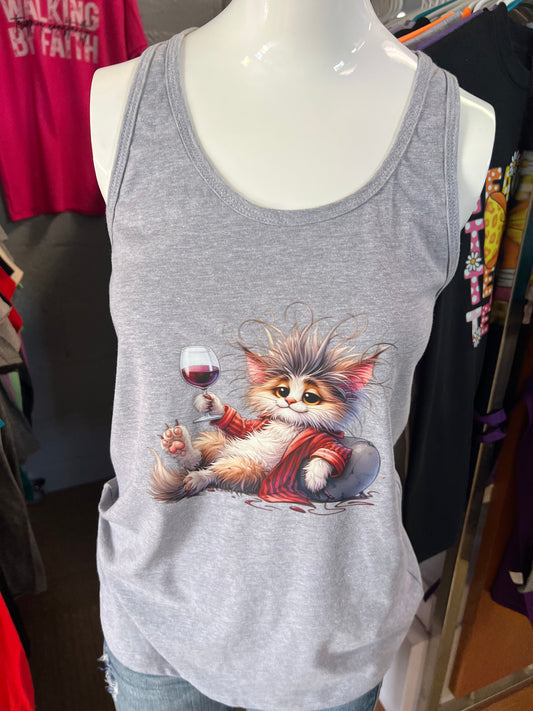 New ladies next level, cat Razorback tank top