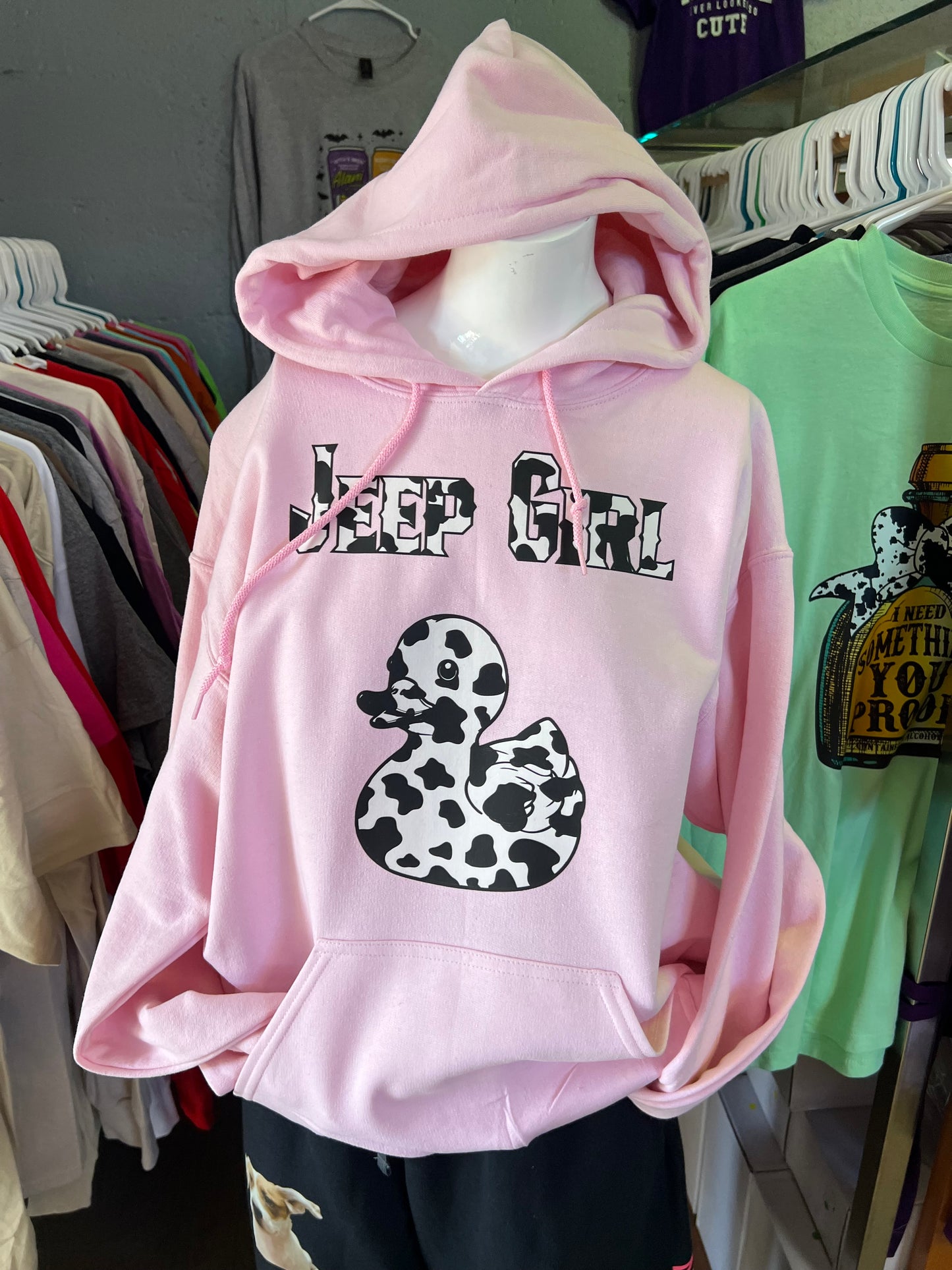 New unisex  pink cow print