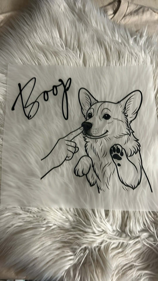 New DTF corgi Christmas