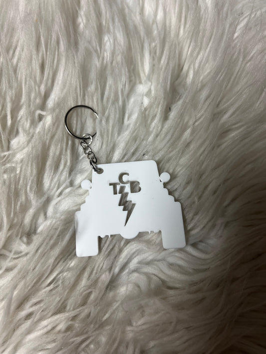 New TCBY white 4 x 4 vehicle key