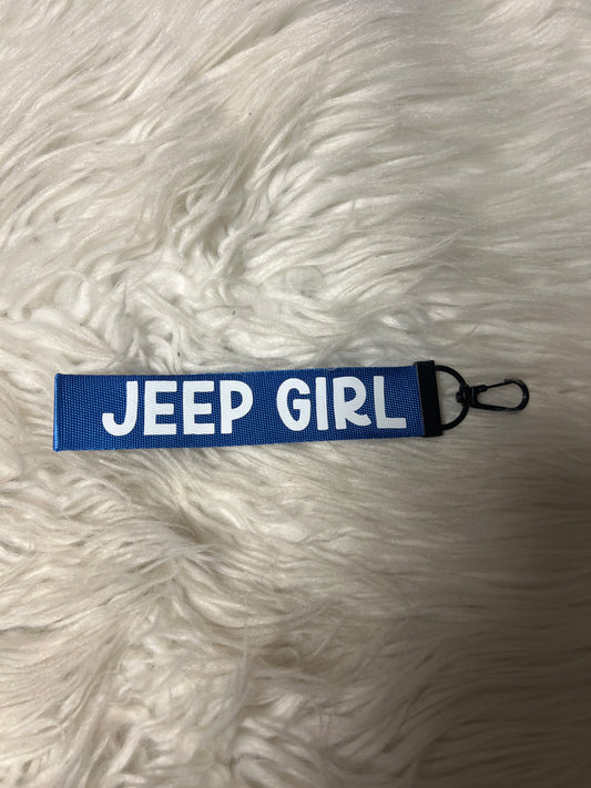 Keychain wristlet 4 x 4 blue