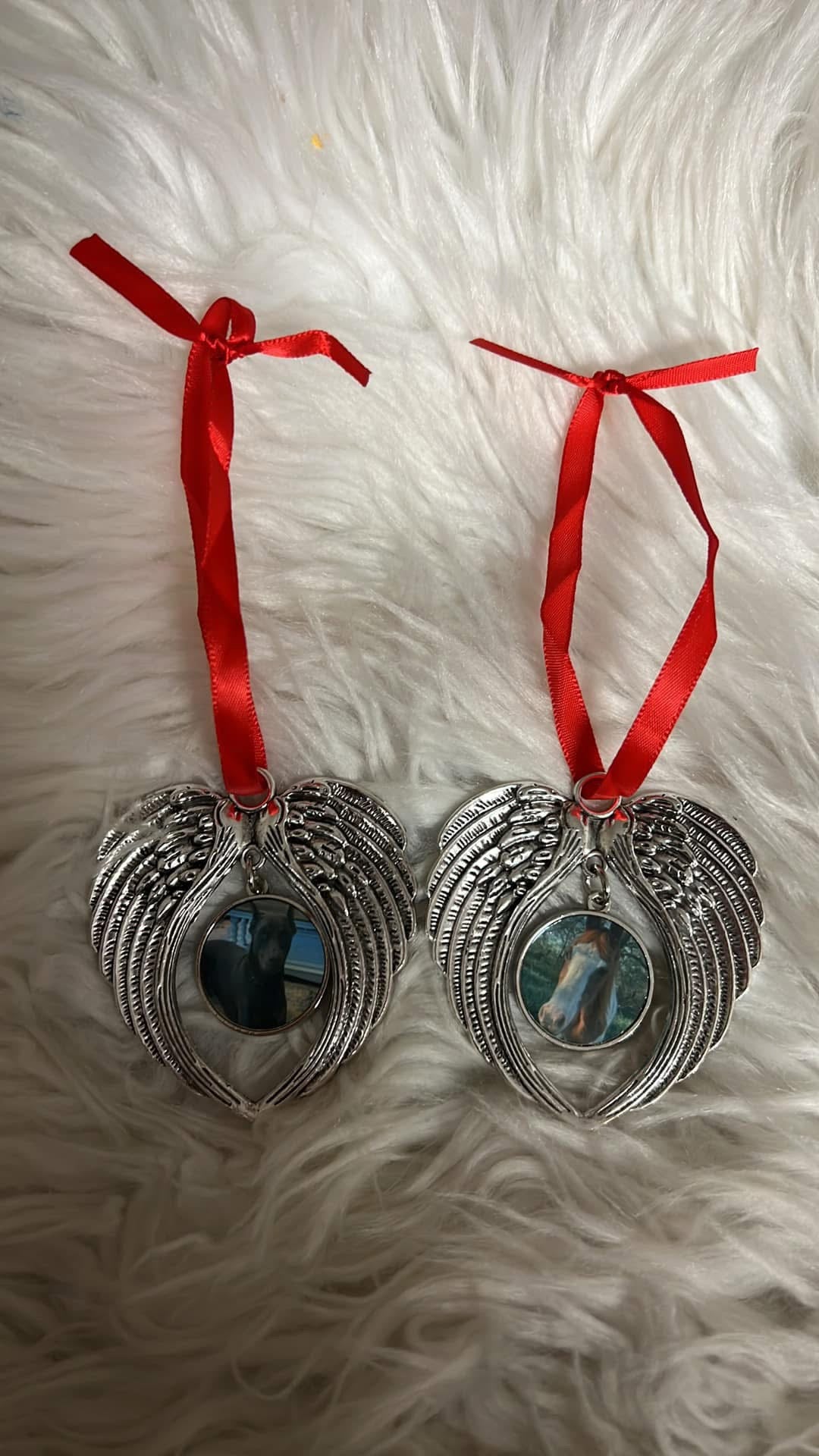 New custom picture wing Christmas ornament ￼