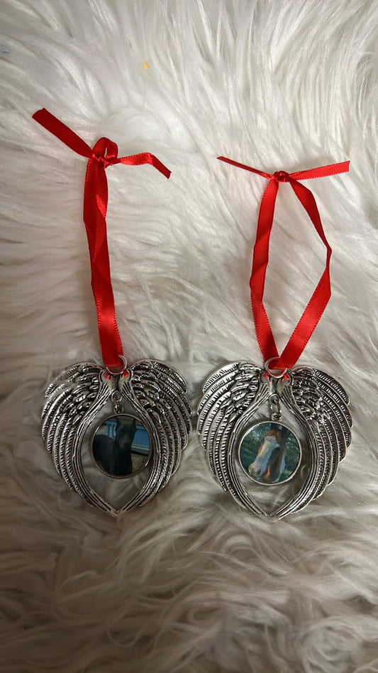 New custom picture wing Christmas ornament ￼