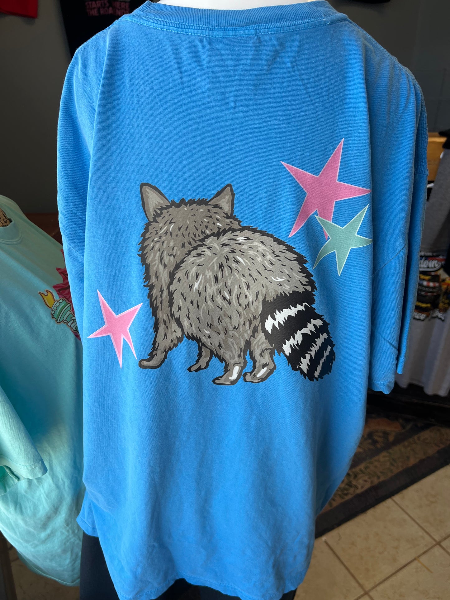 New unisex T-shirt comfort color Brand see you soon raccoon. ￼