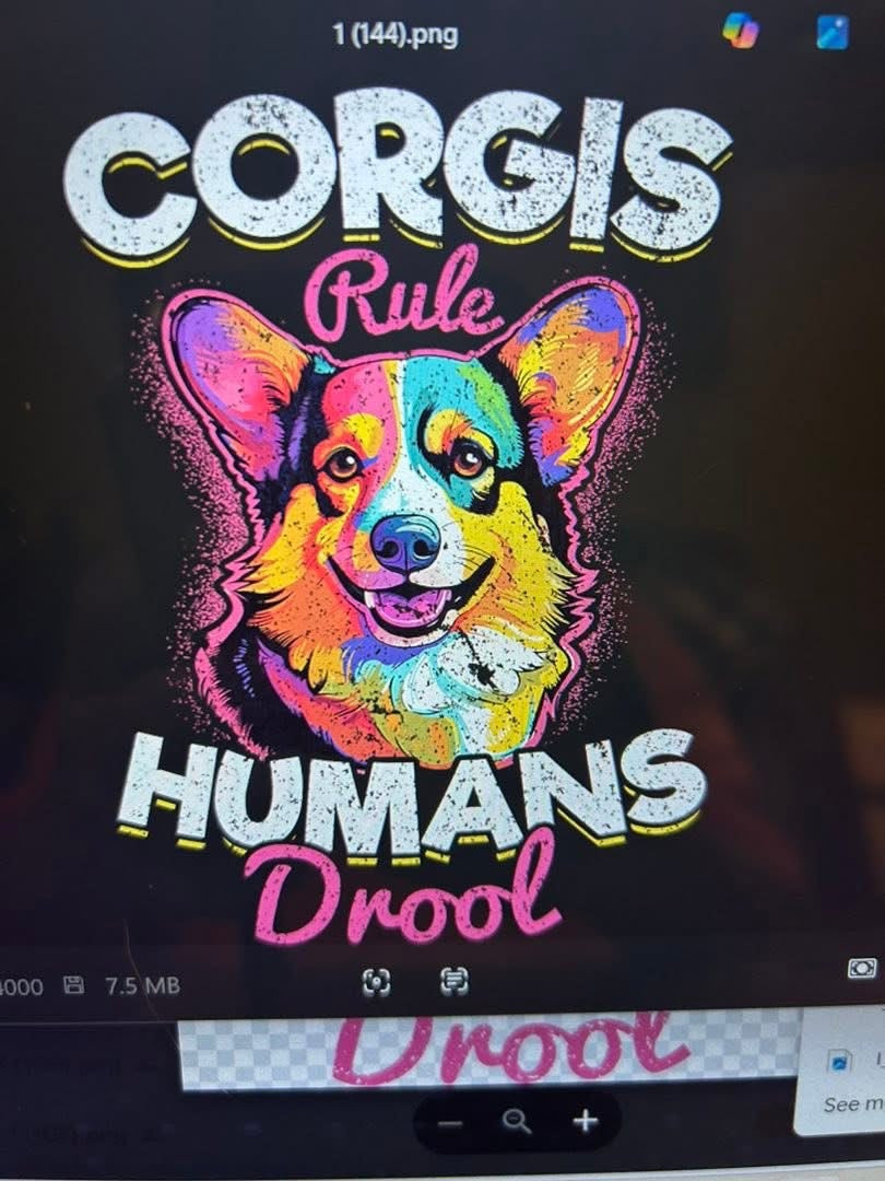 New DTF corgi
