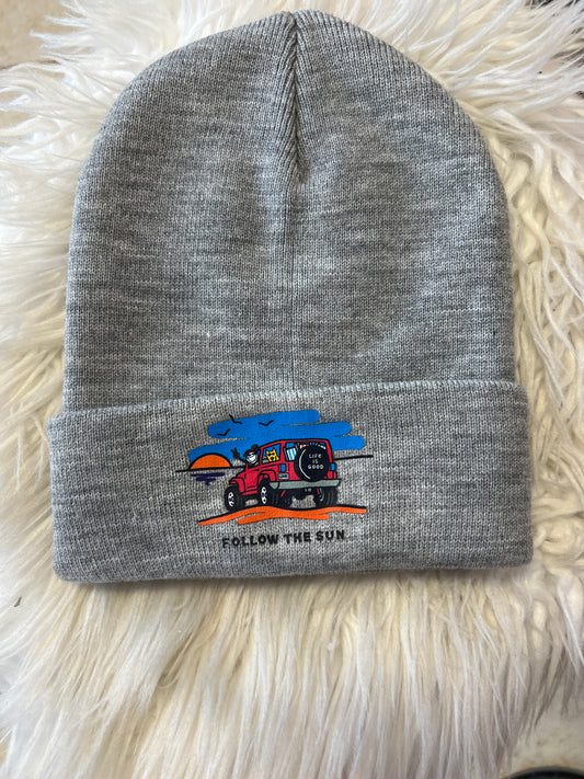 New 4 x 4 beanie follow the sun