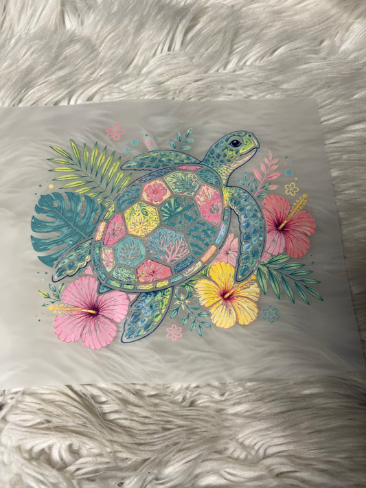 New DTF blackout summer turtle ￼