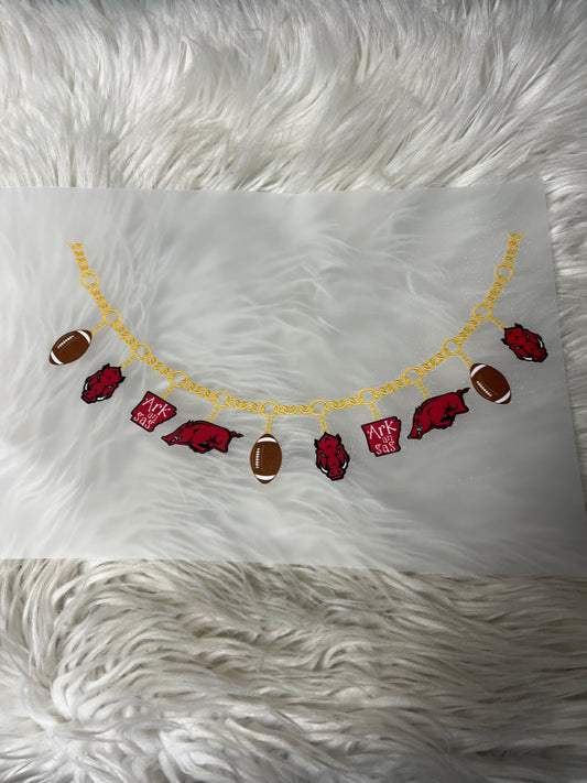 New DTF football necklace