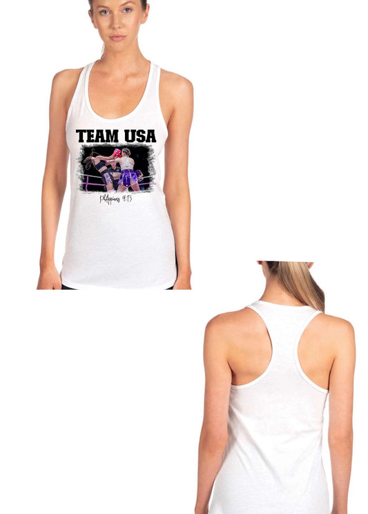 ladies next level brand Razorback tank