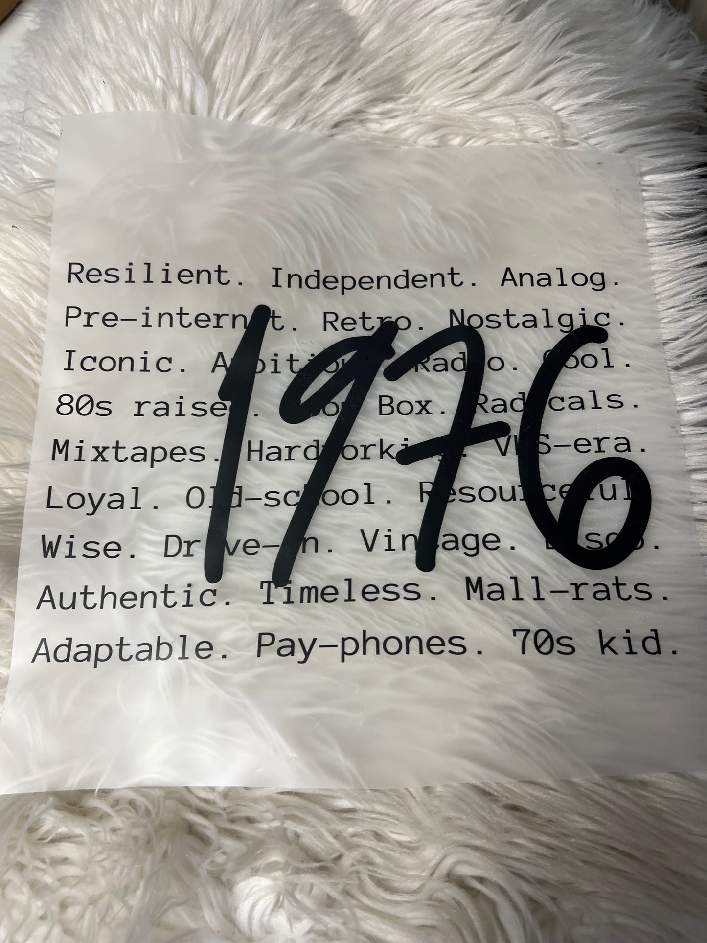 New DTF born 1976 ￼
