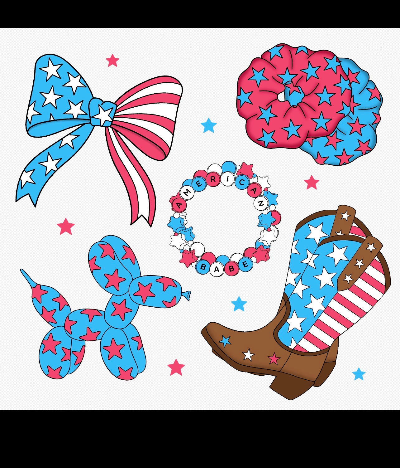 New DTF USA patriotic