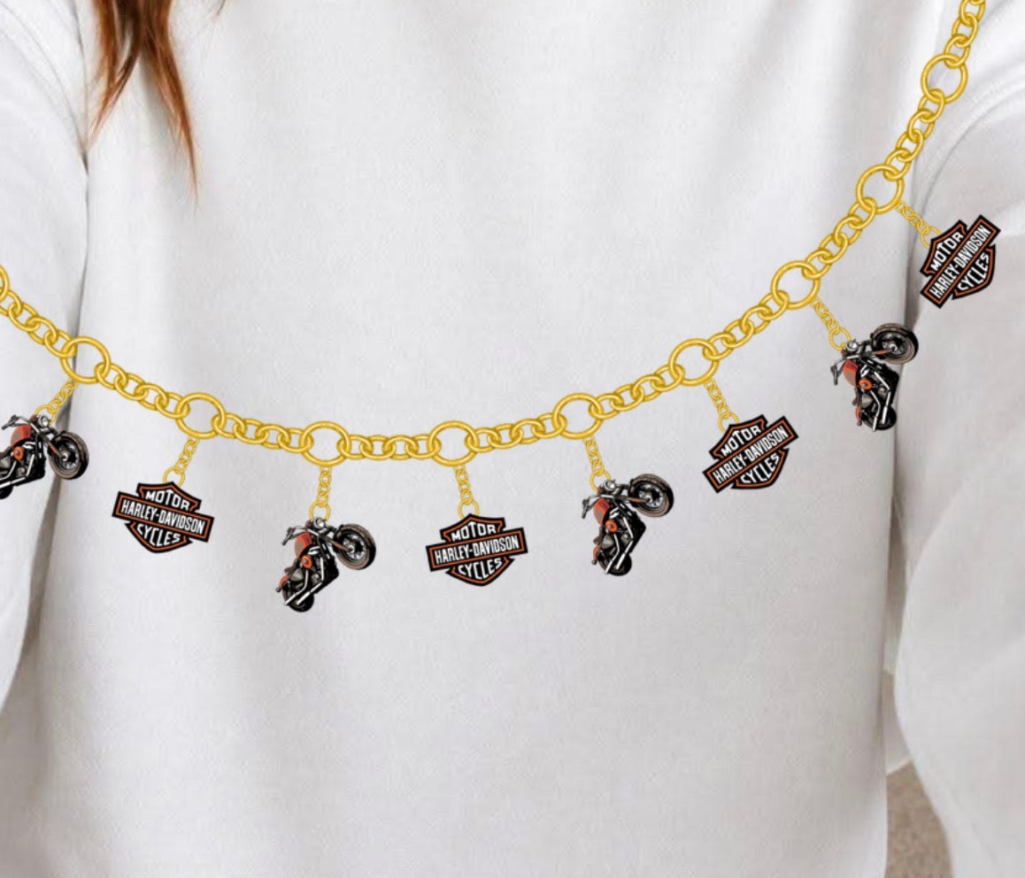 unisex top charm necklace bike